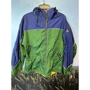 Vintage Abercrombie Fitch Jacket Small‎ Color Block Hooded Oversized